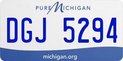 MI license plate DGJ5294