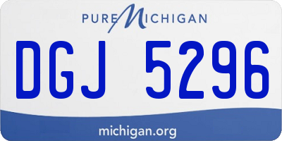 MI license plate DGJ5296
