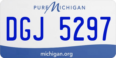 MI license plate DGJ5297