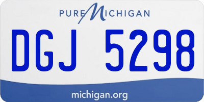 MI license plate DGJ5298