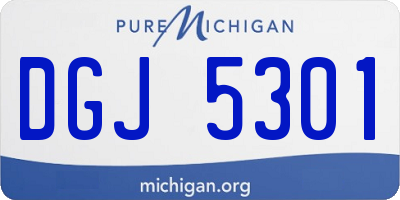 MI license plate DGJ5301