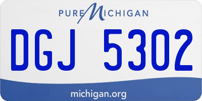 MI license plate DGJ5302