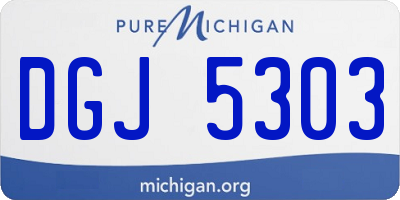MI license plate DGJ5303