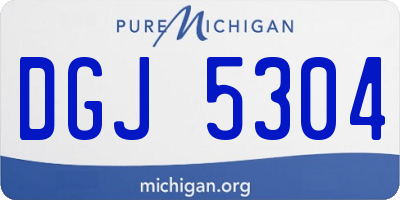 MI license plate DGJ5304