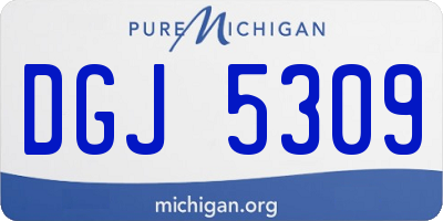 MI license plate DGJ5309