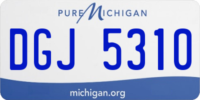 MI license plate DGJ5310