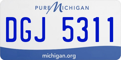 MI license plate DGJ5311