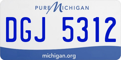 MI license plate DGJ5312