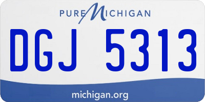 MI license plate DGJ5313