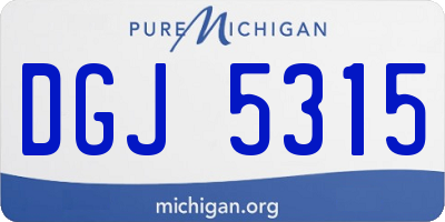 MI license plate DGJ5315