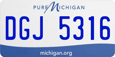 MI license plate DGJ5316