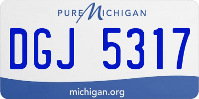 MI license plate DGJ5317