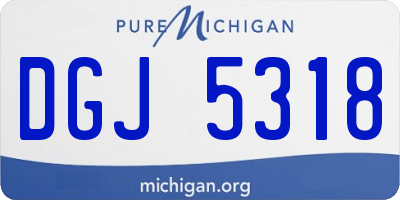 MI license plate DGJ5318