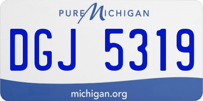 MI license plate DGJ5319