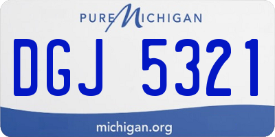 MI license plate DGJ5321