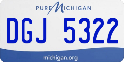 MI license plate DGJ5322