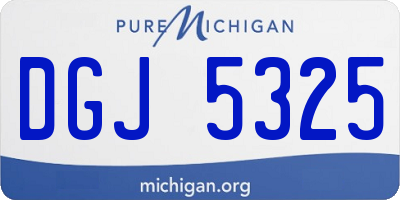 MI license plate DGJ5325