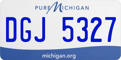 MI license plate DGJ5327