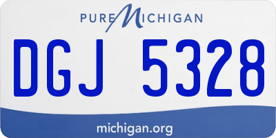 MI license plate DGJ5328