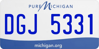 MI license plate DGJ5331