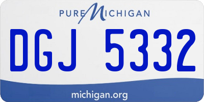 MI license plate DGJ5332