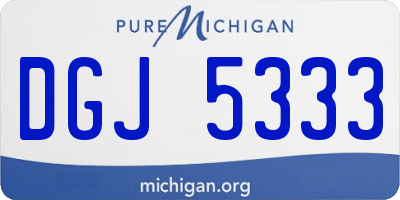 MI license plate DGJ5333