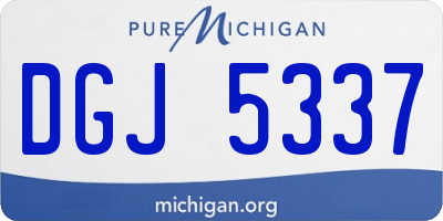 MI license plate DGJ5337