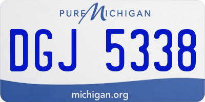 MI license plate DGJ5338