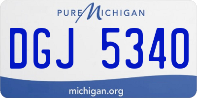 MI license plate DGJ5340