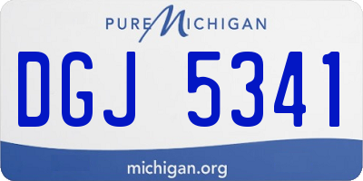 MI license plate DGJ5341