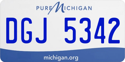 MI license plate DGJ5342