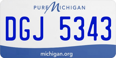 MI license plate DGJ5343