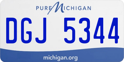MI license plate DGJ5344