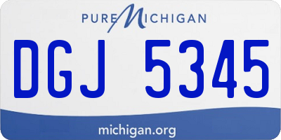 MI license plate DGJ5345