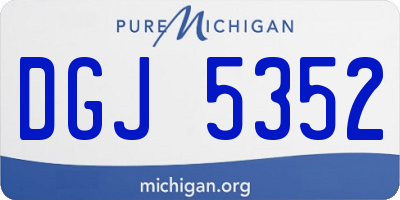 MI license plate DGJ5352