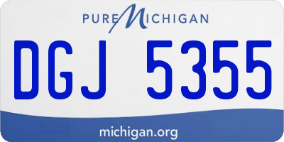 MI license plate DGJ5355