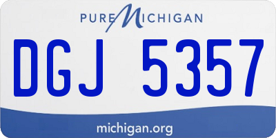 MI license plate DGJ5357