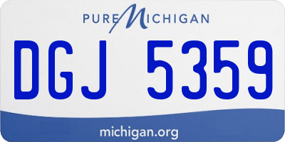 MI license plate DGJ5359