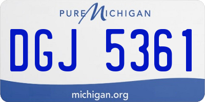 MI license plate DGJ5361