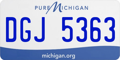 MI license plate DGJ5363