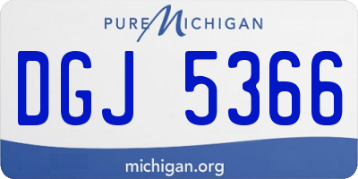 MI license plate DGJ5366
