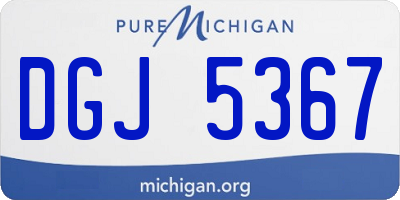MI license plate DGJ5367