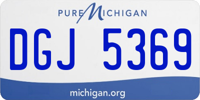 MI license plate DGJ5369