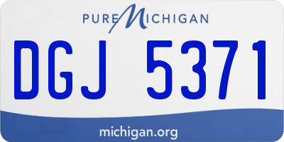 MI license plate DGJ5371