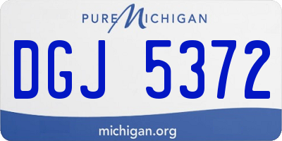 MI license plate DGJ5372