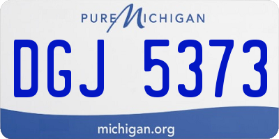 MI license plate DGJ5373