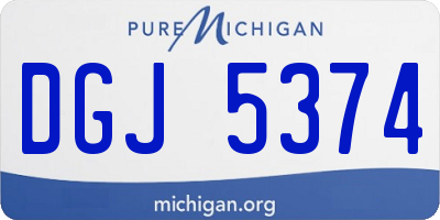 MI license plate DGJ5374