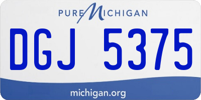 MI license plate DGJ5375