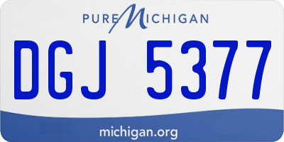 MI license plate DGJ5377