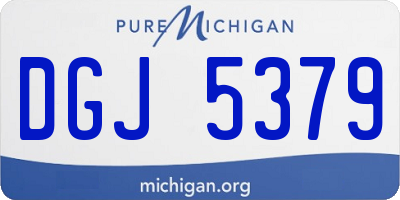 MI license plate DGJ5379